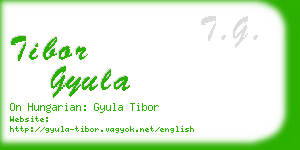 tibor gyula business card